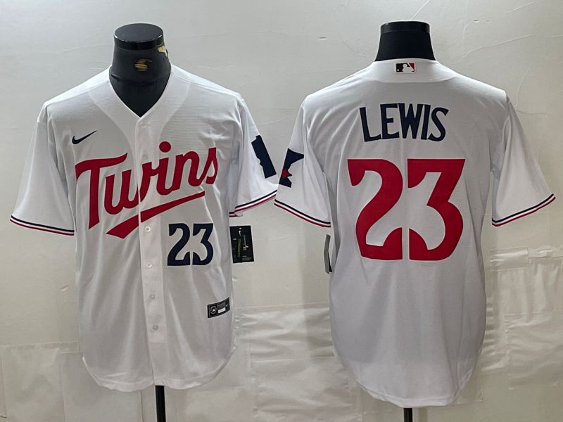 Men Minnesota Twins 23 Lewis White 2024 Nike Game MLB Jersey style 2